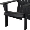 27" Black Heavy Duty Plastic Adirondack Chair
