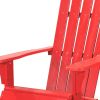 27" Red Heavy Duty Plastic Adirondack Chair