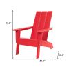31" Red Heavy Duty Plastic Adirondack Chair