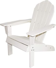 32" White Heavy Duty Plastic Adirondack Chair