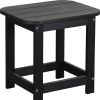 19" Black Resin Outdoor Side Table