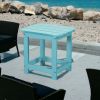19" Blue Resin Outdoor Side Table