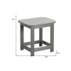 19" Gray Resin Outdoor Side Table
