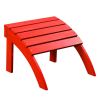 19" Red Indoor Outdoor Footstool Ottoman
