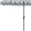 11' Grey Polyester Octagonal Tilt Market Patio Umbrella