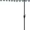 11' Grey Polyester Octagonal Tilt Market Patio Umbrella