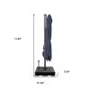 10' Navy Blue Polyester Square Tilt Cantilever Patio Umbrella With Stand