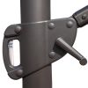 12' Dark Gray Polyester Round Tilt Cantilever Patio Umbrella With Stand