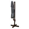 11.5' Dark Gray Polyester Round Tilt Cantilever Patio Umbrella With Stand