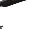 11' Black Polyester Square Tilt Cantilever Patio Umbrella With Stand