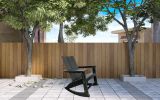 38" Black Heavy Duty Plastic Rocking Chair