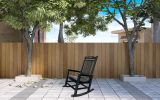 42" Black Heavy Duty Plastic Rocking Chair