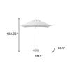 8' White Polyester Square Market Patio Umbrella