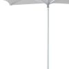 8' White Polyester Square Market Patio Umbrella