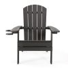35" Black Heavy Duty Plastic Adirondack Chair