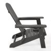 35" Black Heavy Duty Plastic Adirondack Chair