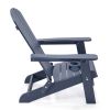 35" Navy Blue Heavy Duty Plastic Adirondack Chair