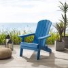 35" Blue Heavy Duty Plastic Adirondack Chair