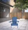 35" Blue Heavy Duty Plastic Adirondack Chair
