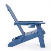 35" Blue Heavy Duty Plastic Adirondack Chair