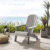 35" Light Gray Heavy Duty Plastic Adirondack Chair