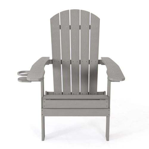 35" Light Gray Heavy Duty Plastic Adirondack Chair