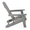 35" Light Gray Heavy Duty Plastic Adirondack Chair