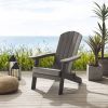 35" Charcoal Heavy Duty Plastic Adirondack Chair