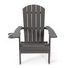 35" Charcoal Heavy Duty Plastic Adirondack Chair