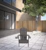 35" Charcoal Heavy Duty Plastic Adirondack Chair