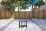 15" Green Plastic Outdoor Side Table