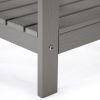 15" Light Gray Plastic Outdoor Side Table
