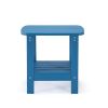 15" Blue Plastic Outdoor Side Table