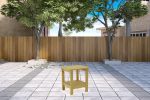 15" Yellow Plastic Outdoor Side Table