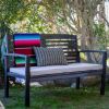 5 Piece Espresso Gas Burning Fire Pit Patio Set