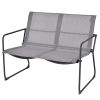 Outdoor Black Steel Frame 4-Piece Patio Furniture Set