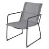 Outdoor Black Steel Frame 4-Piece Patio Furniture Set