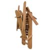 Folding Wood Adirondack Chair with Pull-Out Foot Rest Ottoman