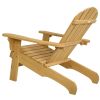 Yellow Wood Adirondack Chair for Patio Garden Outdoor