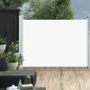 Patio Retractable Side Awning 39.4"x196.9" Cream