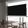 Patio Retractable Side Awning 31.5"x118.1" Black