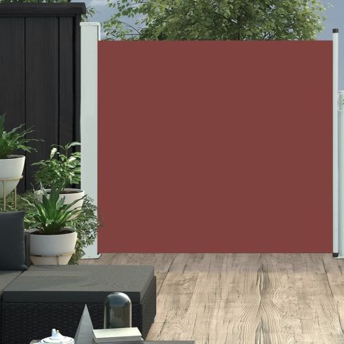 Patio Retractable Side Awning 66.9"x118.1" Brown