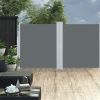 Patio Retractable Double Side Awning 66.9"x236.2" Anthracite