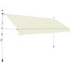 Manual Retractable Awning 137.8" Cream