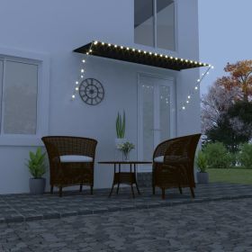 Retractable Awning with LED 118.1"x59.1" Anthracite