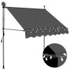 Manual Retractable Awning with LED 78.7" Anthracite