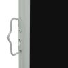 Patio Retractable Side Awning 31.5"x118.1" Black