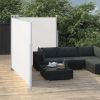 Patio Retractable Double Side Awning 66.9"x236.2" Cream