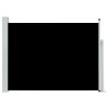 Patio Retractable Side Awning 39.4"x196.9" Black