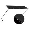 Retractable Awning with LED 118.1"x59.1" Anthracite